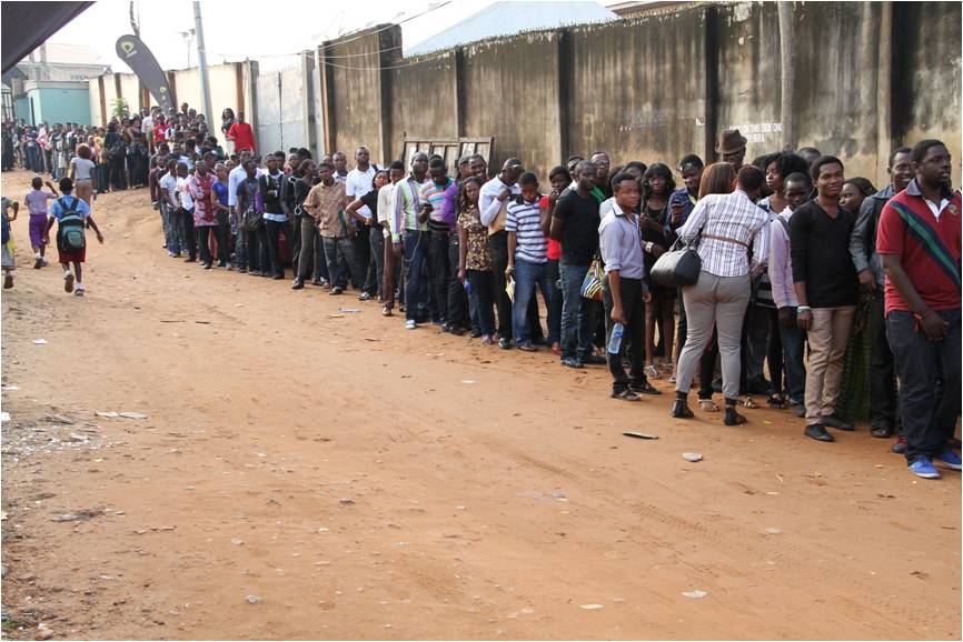 Thousands show up for Lagos auditions of Nigerian idol season II